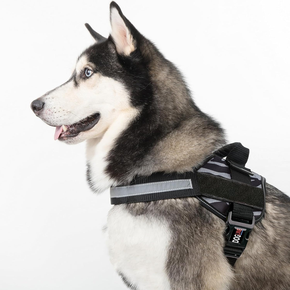 Dogline Dog Harness, Reflective No-Pull Adjustable Vest with Handle for Walking, Training