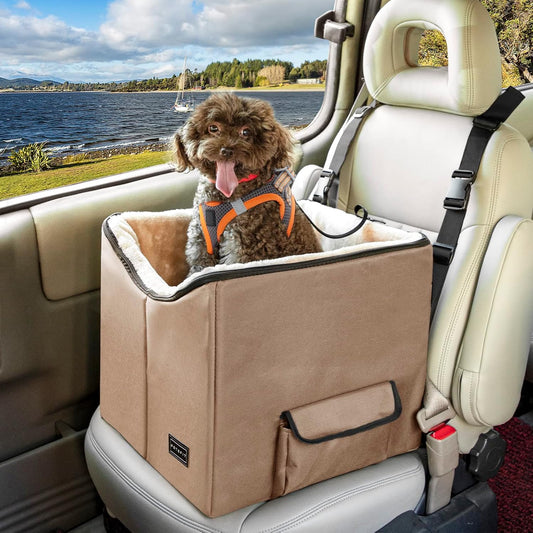Petsfit Dog Booster Seat, Washable Pet Car Booster Bucket Seat with Portable Carrying Case for