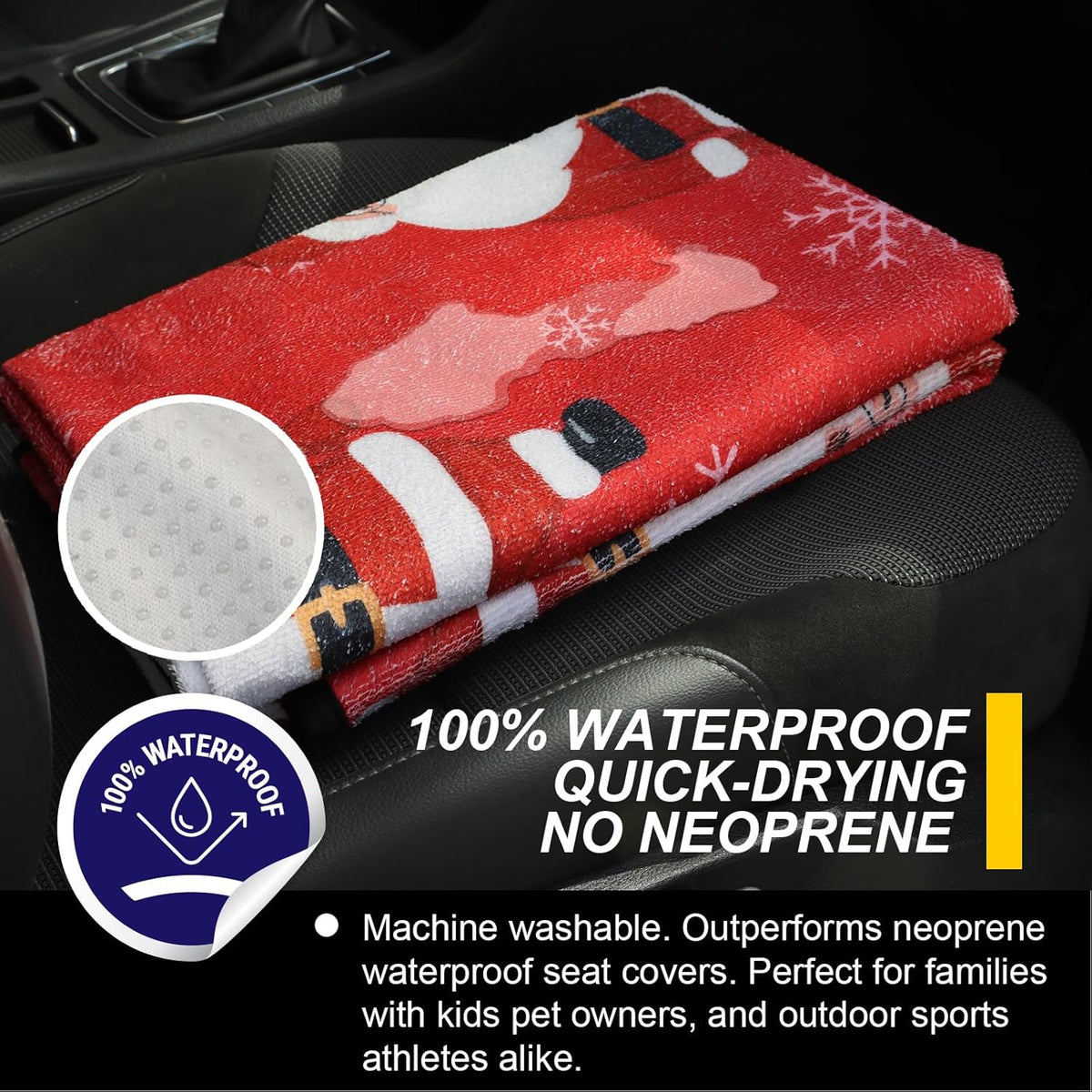 Back Seat Cover for Car Trucks Van SUV,Waterproof Rear Bench Towel Seat Covers for Dogs and
