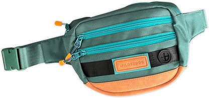 Wilderdog Utility Fanny Pack stores Treats, Balls, Keys in 3 Pockets with adjustable strap and Poop