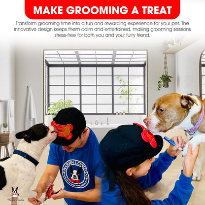 Distract-A-Hat ™ by Warren London - Dog Grooming Distraction Lick Hat for Nail Clipping and