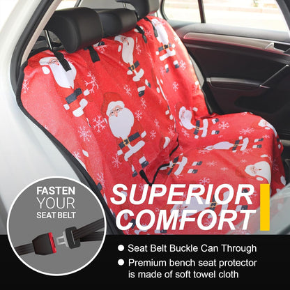 Back Seat Cover for Car Trucks Van SUV,Waterproof Rear Bench Towel Seat Covers for Dogs and