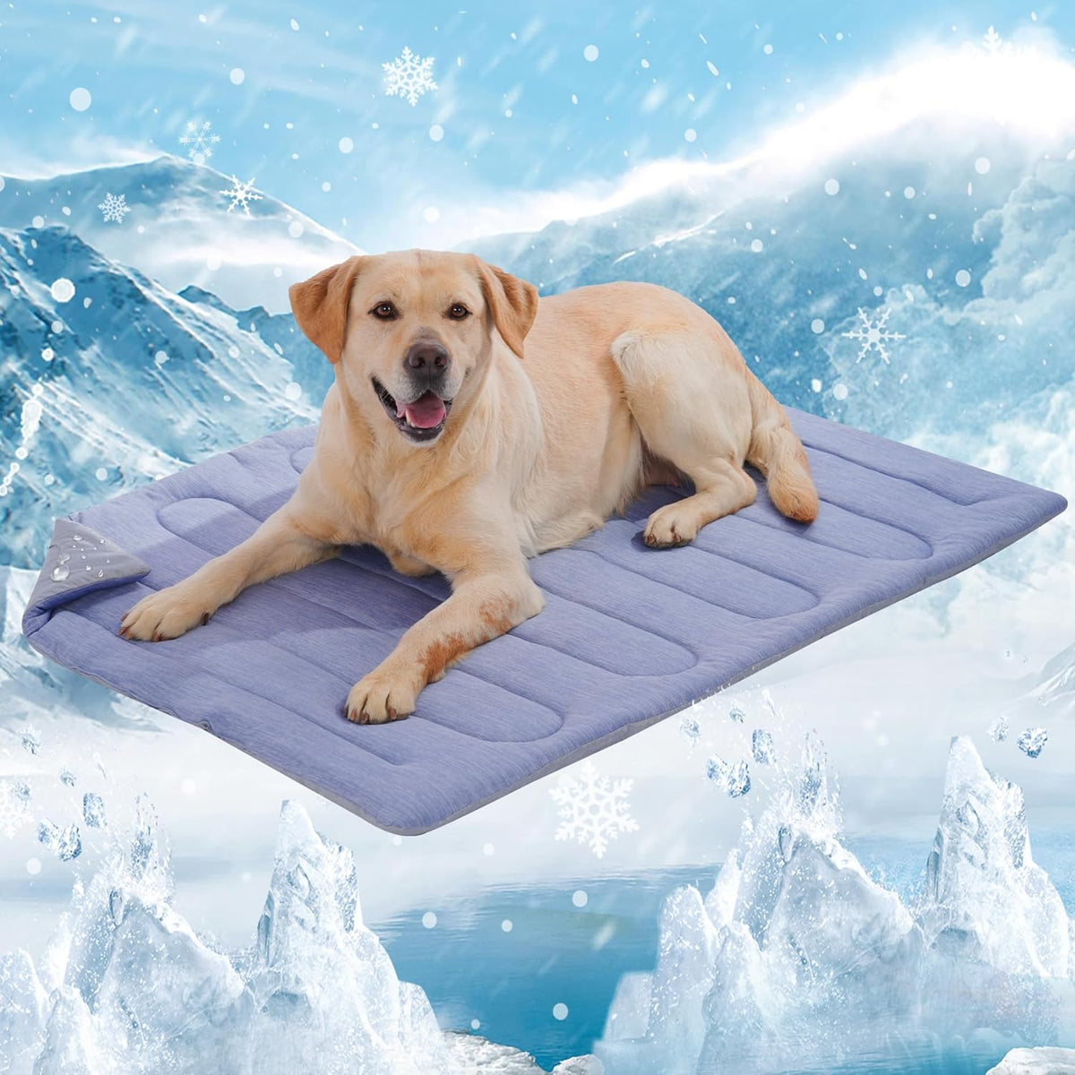 MARUNDA Dog Cooling Mat, 36" x 24" Thicken Waterproof Cooling Mat for Extra Large Dog, Q-MAX>0.5