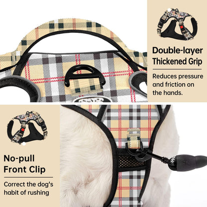 IVY&LANE No Pull Dog Harness with Leash Set, Reflective No Choke Pet Vest,Adjustable Oxford Dog