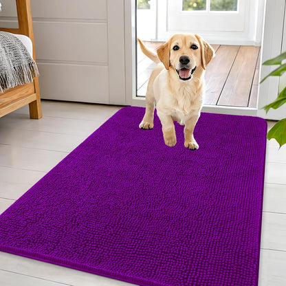OLANLY Dog Door Mat for Muddy Paws 44x32, Absorbs Moisture and Dirt, Absorbent Non-Slip Washable