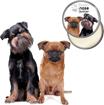 The Blissful Dog Brussels Griffon Nose Butter for Dry, Cracked Skin, Lick-Safe Dog Nose Balm with