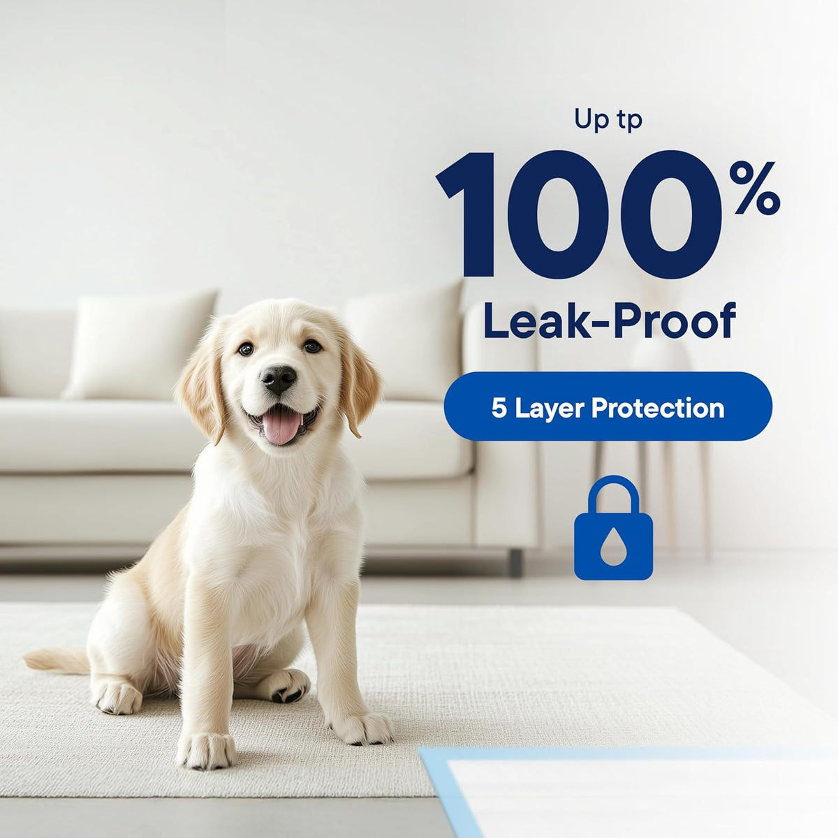 Puppy Pads Pet Pee Pads for Dogs & Puppy Training - 100 Count - Potty Pads for Dogs 22" x 22"