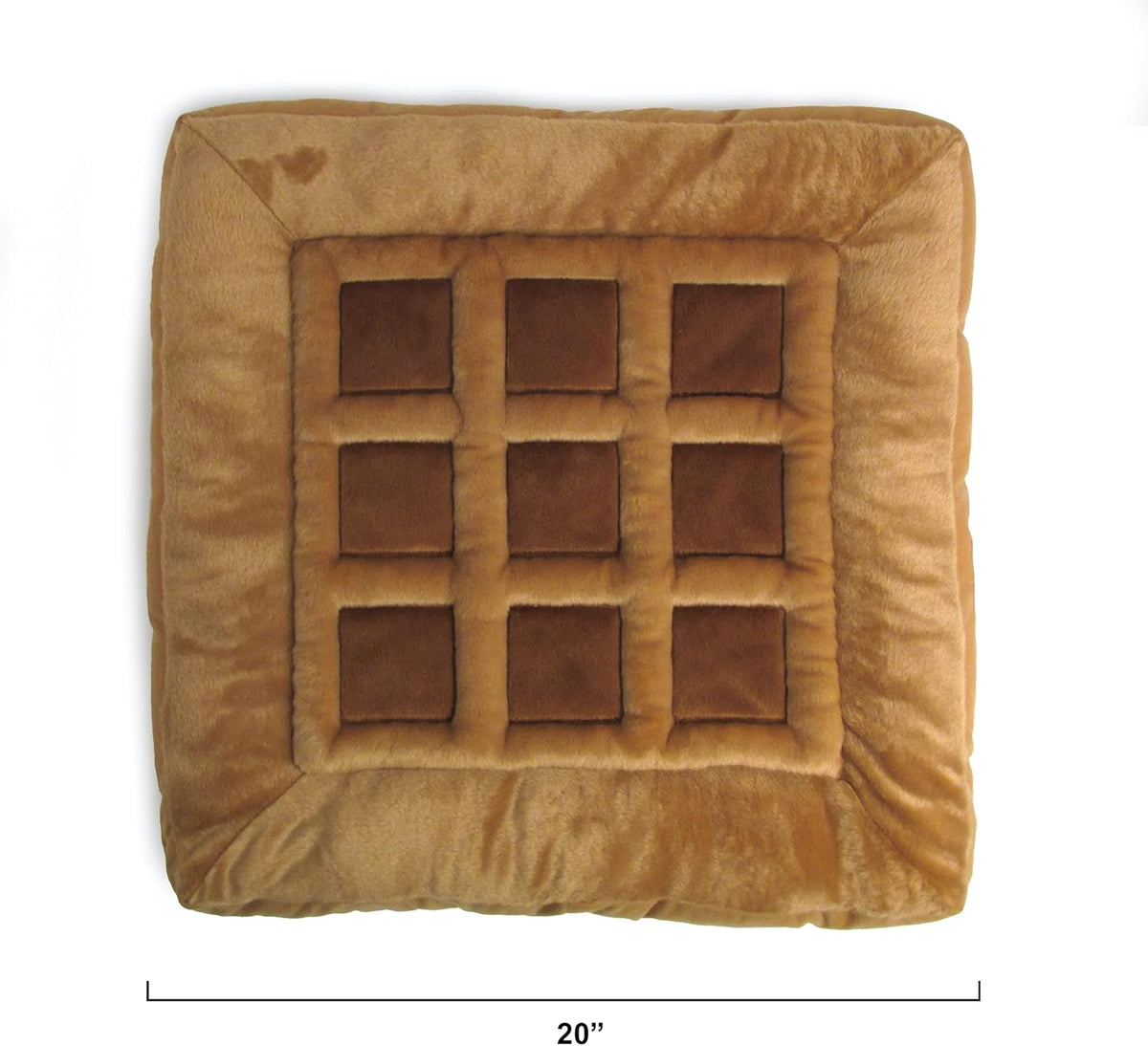 TONBO Soft Plush Small Cute and Cozy Chicken and Waffles Dog Cat Bed, Chicken Crinkle Toy Included