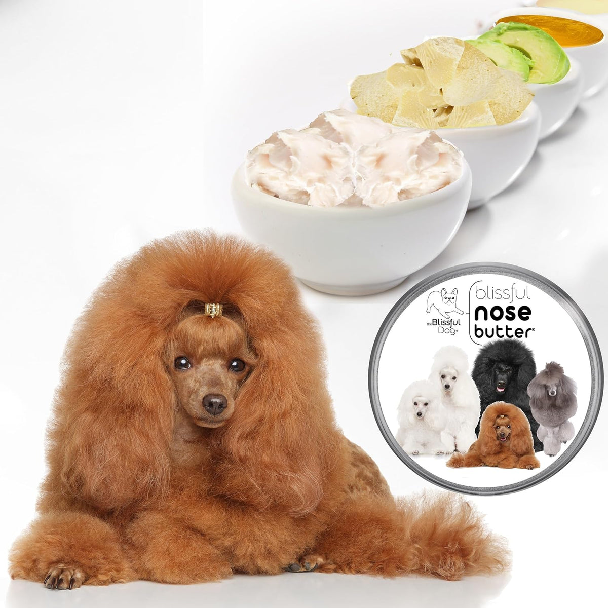 The Blissful Dog Poodle Nose Butter, Versatile Dog Nose Balm for Dry Nose, Handcrafted Nose