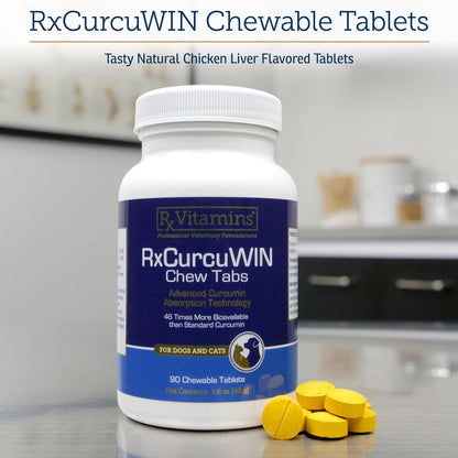 Rx Vitamins CurcuWIN - Curcumin for Dogs & Cats - Vitamins and Supplements, Allergy Relief
