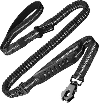 Heavy Duty Dog Leash, 4-6FT Shock Absorbing Dog Leashes with Traffic Handle and Comfortable Padded