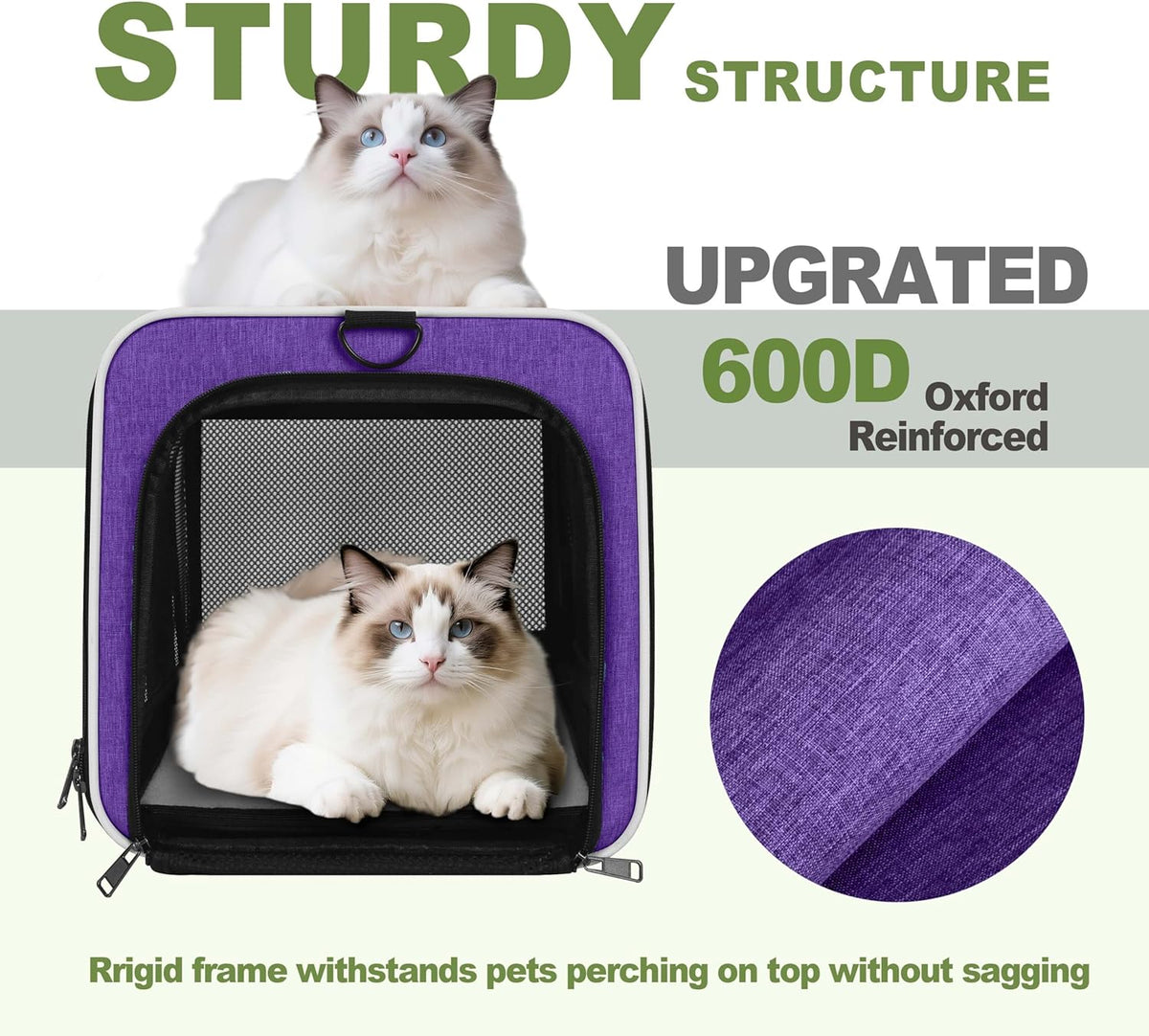 Per Carrier for Cat 18x11x11 Inch FAA Complaint, Kitten Taxi Top Load Soft Cloth Bag, Small Animal