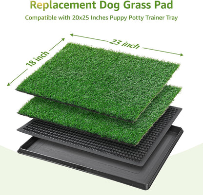 LOOBANI Dog Grass Pee Pads, 2 Pack Artificial Grass Pads for Potty Tray, Fake Grass for Dogs to Pee