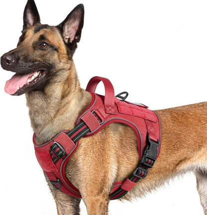 rabbitgoo Dog Harness for Large Dogs No Pull, Tactical Service Pet Vest with Molle and Control