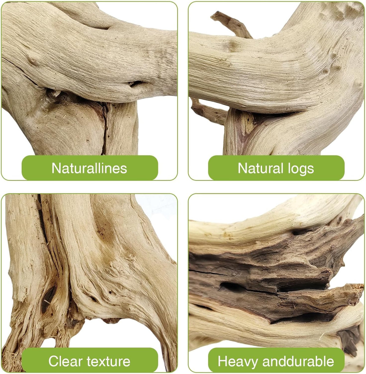 Tfwadmx Natural Driftwood for Aquarium, 11-13 inch Reptile Branches Terrarium Wood Aquarium Trunk