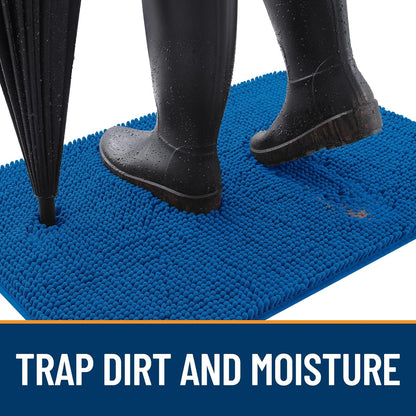 OLANLY Dog Door Mat for Muddy Paws 44x24, Absorbs Moisture and Dirt, Absorbent Non-Slip Washable