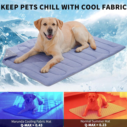 MARUNDA Dog Cooling Mat, 36" x 24" Thicken Waterproof Cooling Mat for Extra Large Dog, Q-MAX>0.5