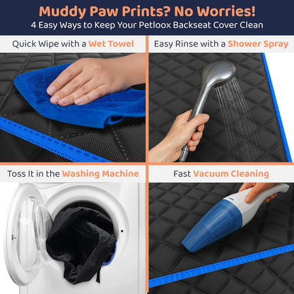XL Dog Car Seat Cover for Back Seat, Waterproof Hammock for Car, SUV & Truck, Non-Slip Backseat