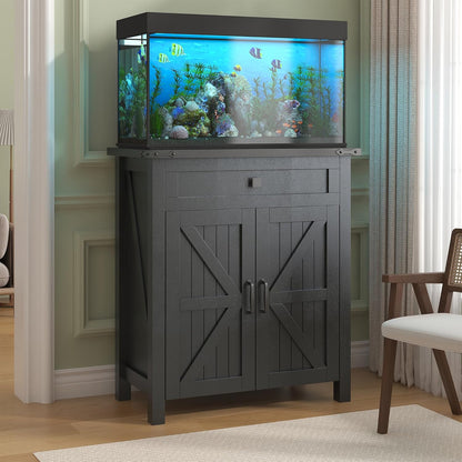 20 Gallon Aquarium Stand With Charging Station, Farmhouse Fish Tank Stand, Reptile Tank Stand