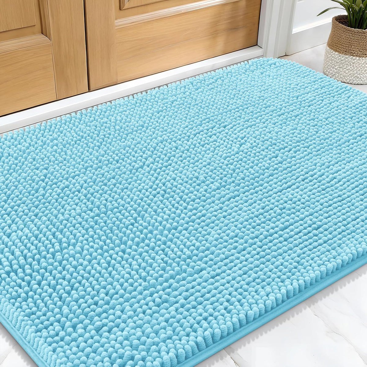 OLANLY Dog Door Mat for Muddy Paws 30x20, Absorbs Moisture and Dirt, Absorbent Non-Slip Washable