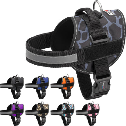 Dogline Dog Harness, Reflective No-Pull Adjustable Vest with Handle for Walking, Training