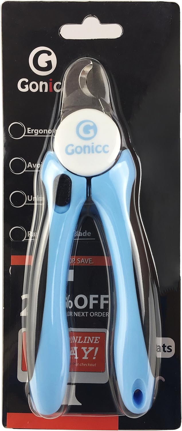 gonicc Professional Small Dog and Cat Nail Clippers Sharp Stainless Steel Pet Nail Trimmers(with