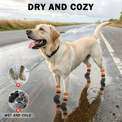 SCENEREAL Anti Slip Dog Boots & Paw Protectors for Hardwood Floor, Extended Dog Socks to Prevent