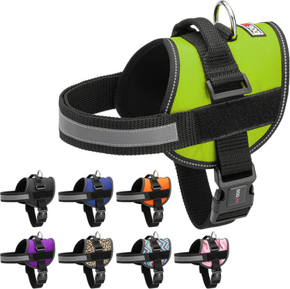 Dogline Dog Harness, Reflective No-Pull Adjustable Vest with Handle for Walking, Training