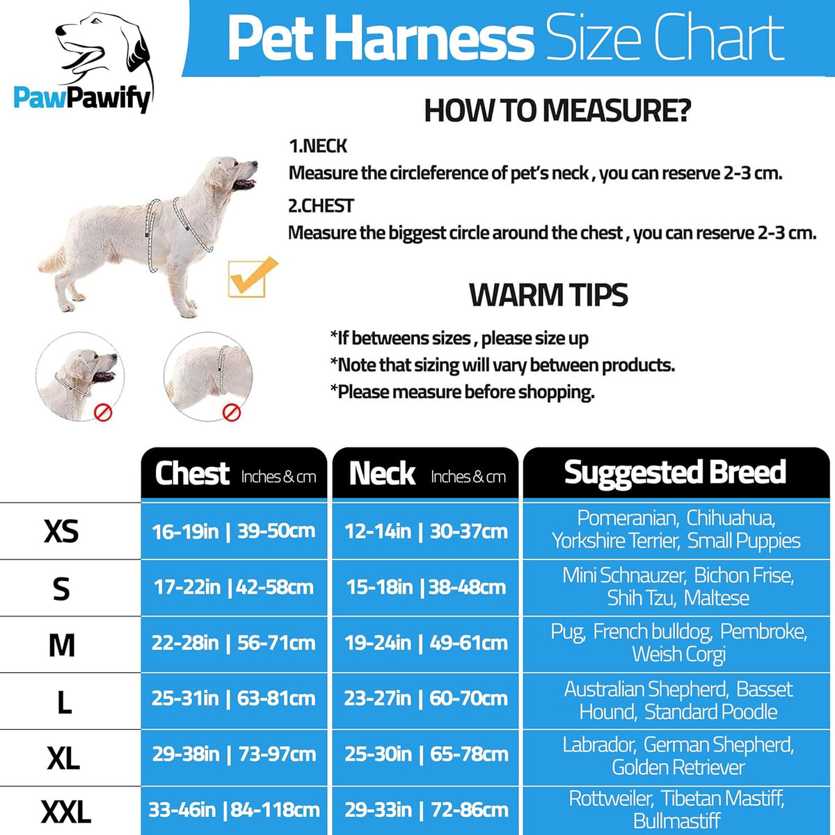 PawPawify Custom No Pull Dog Harness with Name and Phone Number, Heavy Duty Personalized Pet Vest