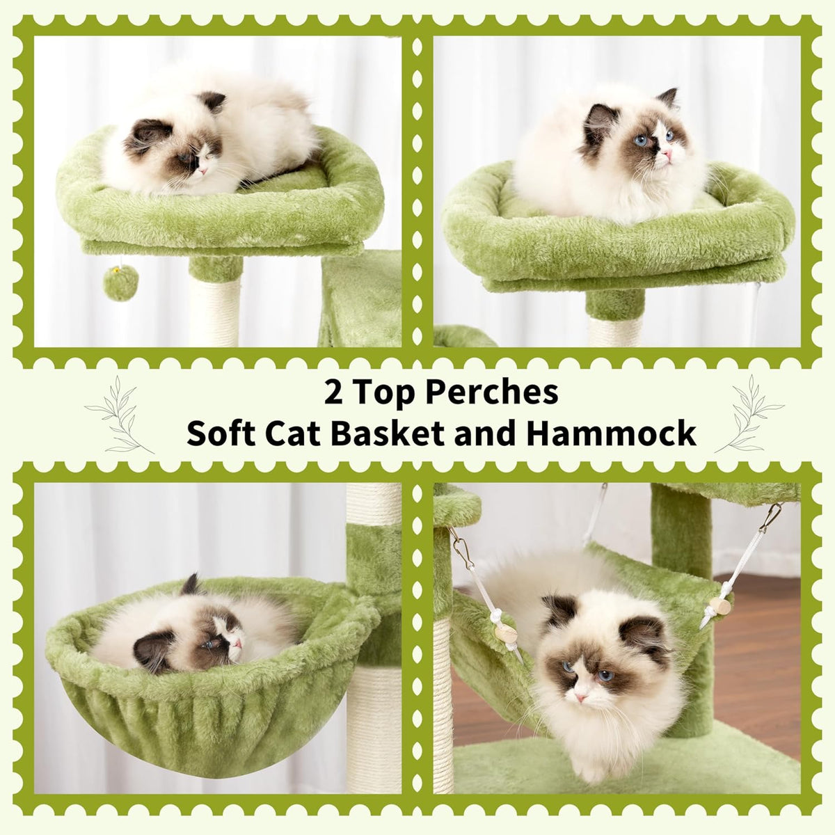 Cat Tree for Indoor Cats, 71'' (180cm) Multi-Level Cat Tower for Large Adult, Sturdy Cat Tree House