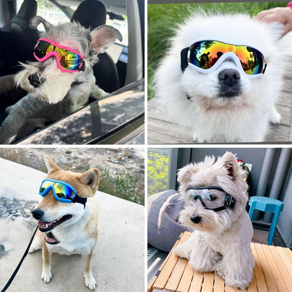 Dog Goggles Small Breed Dog Sunglasses with Adjustable for UV Protection Eyewear Doggy Doggie Puppy