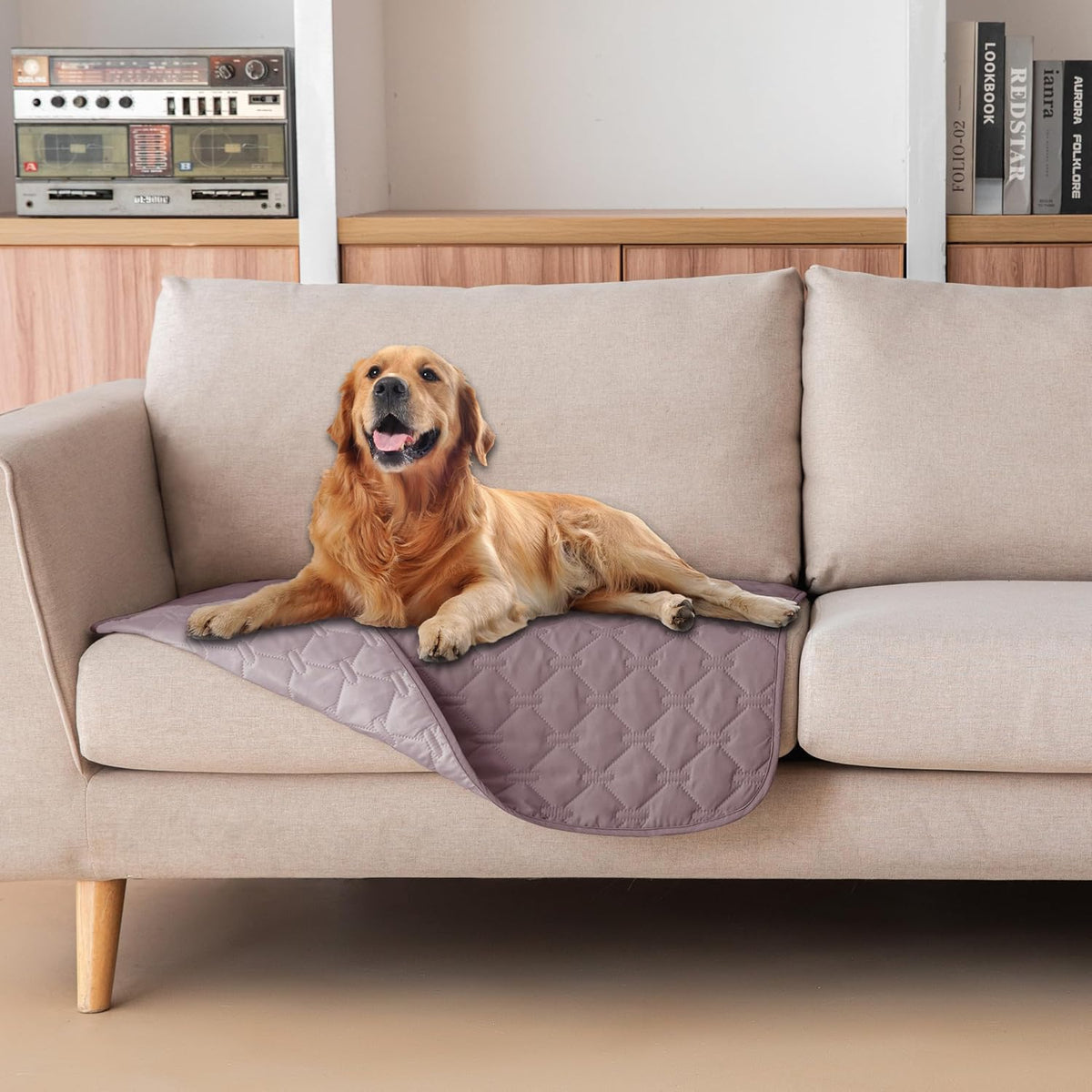 gogobunny 100% Double Sided Waterproof Dog Blanket Soft Pet Bed Cover Reversible Protect Furniture