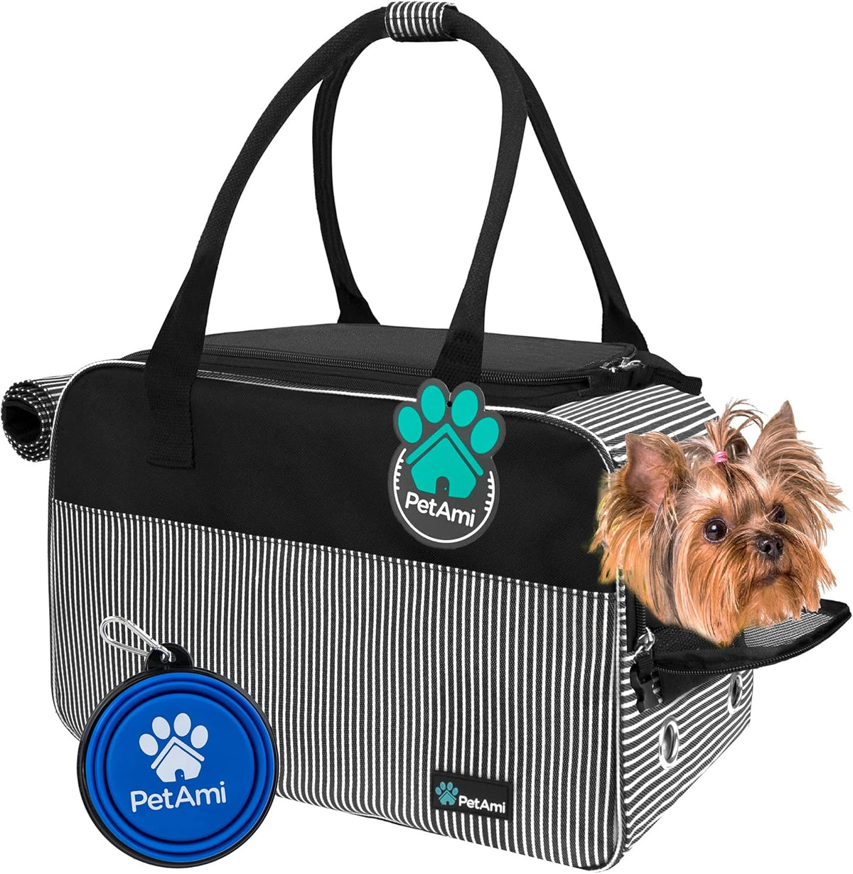 PetAmi Dog Purse Carrier for Small Dogs, Airline Approved Soft Sided Pet Carrier with Pockets