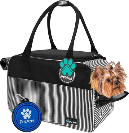 PetAmi Dog Purse Carrier for Small Dogs, Airline Approved Soft Sided Pet Carrier with Pockets