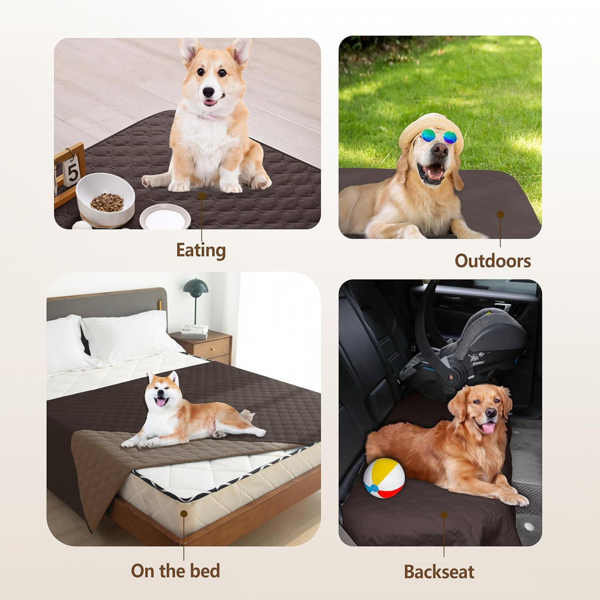 gogobunny 100% Double Sided Waterproof Dog Blanket Soft Pet Bed Cover Reversible Protect Furniture