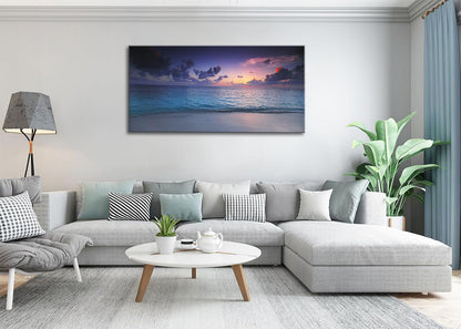 Beach Wall Art Sunset Coastal Bathroom Decor Ocean Sunrise Canvas Artwork Nature Landscape Prints