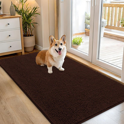 OLANLY Dog Door Mat for Muddy Paws 54x32, Absorbs Moisture and Dirt, Absorbent Non-Slip Washable