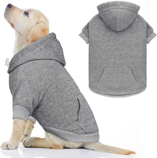 Dog Hoodie Dog Sweaters for Large Dogs Dog Sweater Solid Soft Brushed Fleece Dog Clothes Dog Hoodie