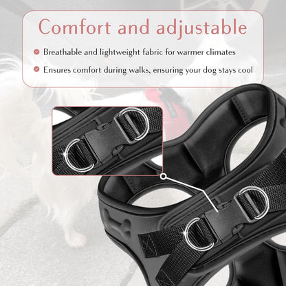 Comfort fit Step-in Dog & Puppy Harness - Comfortable All Weather Dog Vest Harness: Adjustable