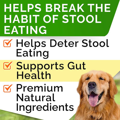 STRELLALAB No Poo Chews for Dogs - Coprophagia Deterrent for Dogs - No Poop Eating - Digestive