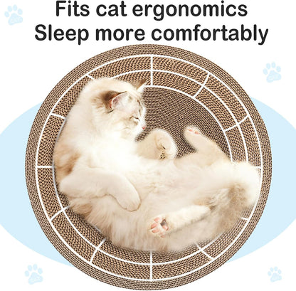 Cat Scratcher, 17.7x17.7 inches Cardboard Cat Scratchers for Indoor Cats, Large Cat Scratching