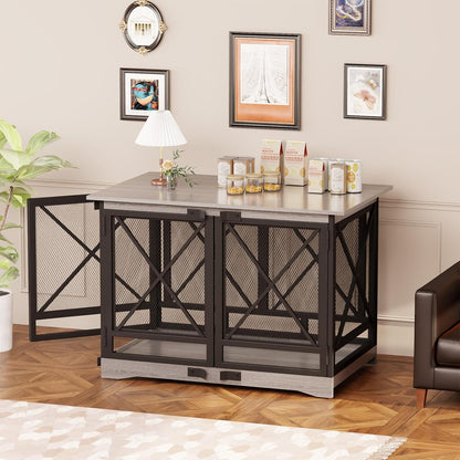 COZPAW Large Dog Crate Furniture - 48 inch Heavy Duty Dog Kennel Indoor for XLarge Breed with