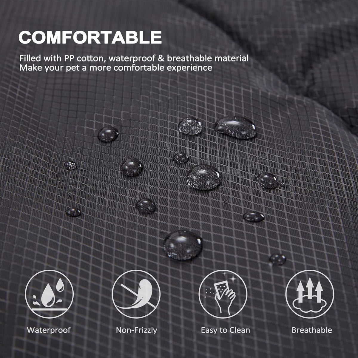 BDEUS 51x35In Extra Large Size Outdoor Dog Bed, Waterproof & Portable Camping Travel Pet Mat, Easy