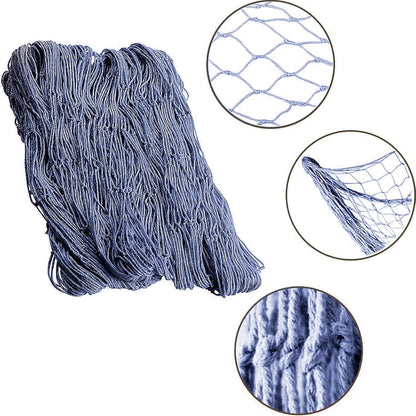 Rosoz Nature Fish Net Wall Decoration with Shells, Ocean Themed Wall Hangings Fishing Net Party