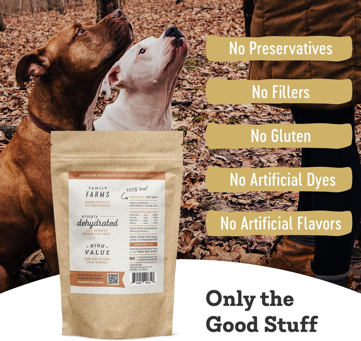 Farm Hounds - Beef Spleen - Premium Natural Beef Spleen Jerky For Dogs - Made From 100% Humanely