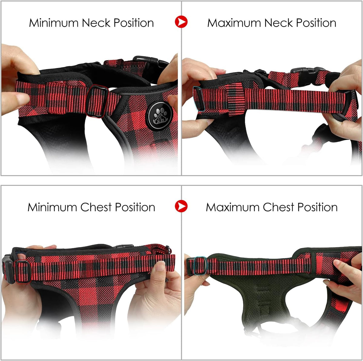 NESTROAD No Pull Dog Harness with Leash, Reflective No Choke Pet Vest Harness,Adjustable Soft