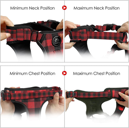 NESTROAD No Pull Dog Harness with Leash, Reflective No Choke Pet Vest Harness,Adjustable Soft