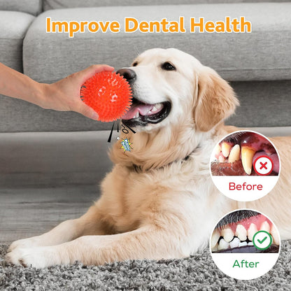 petizer 6 Pack 2.5” Squeaky Dog Toy Balls, Floating Dog Pool Balls, Spiky Dog Balls, Durable
