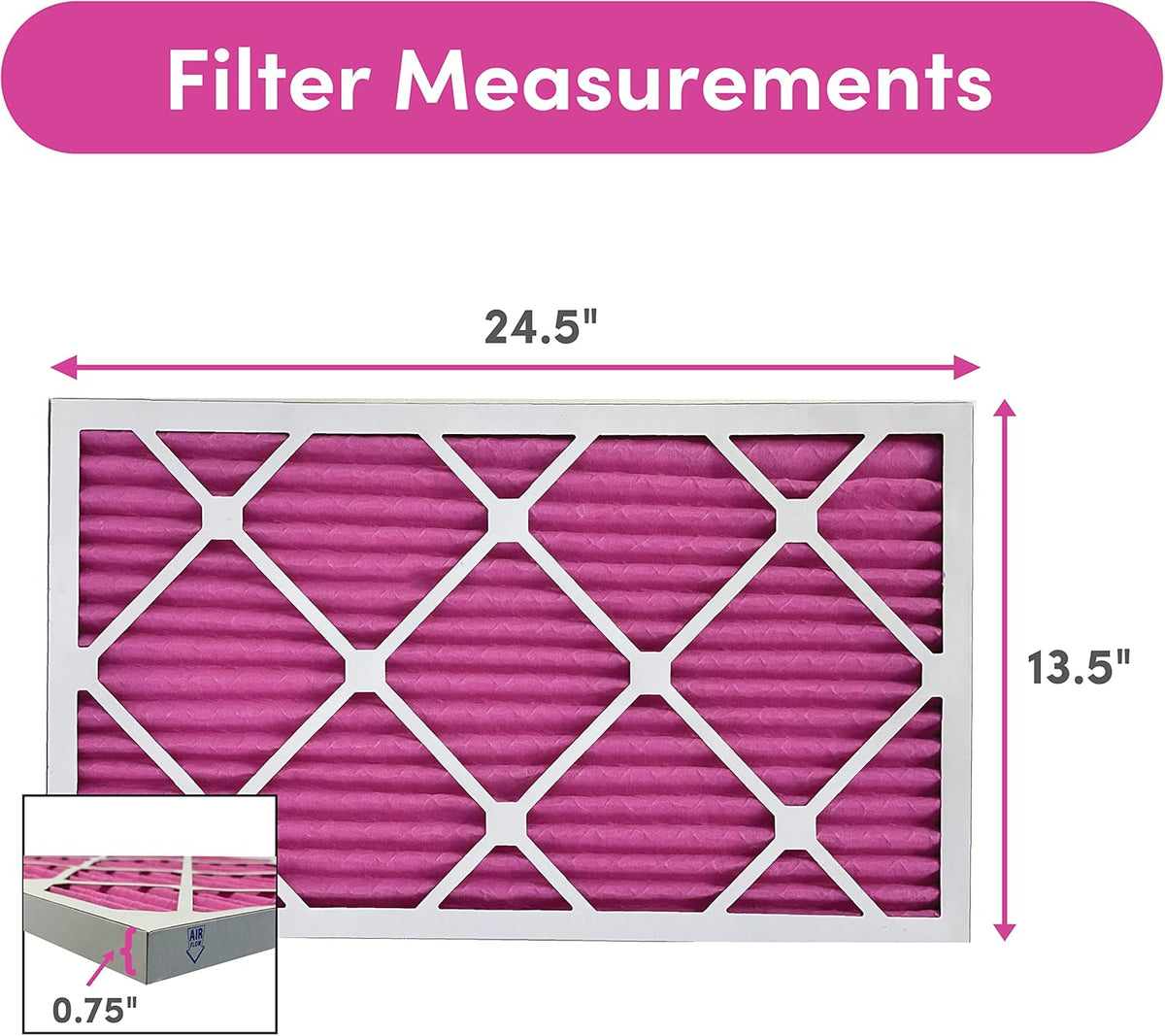 Colorfil 14x25x1 Air Filter (6-Pack) | Made in the USA | Color Changing | Remove Cat and Dog Odor |