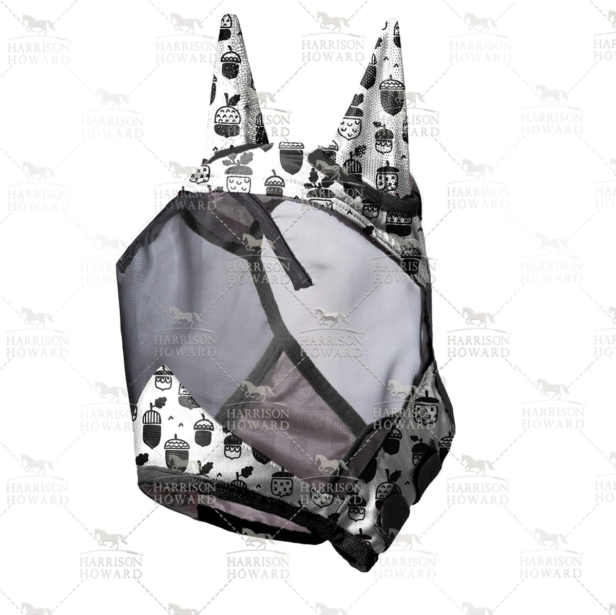Harrison Howard LumiVista Horse Fly Mask Standard with Ears UV Protection for Horse Pine Cones XL